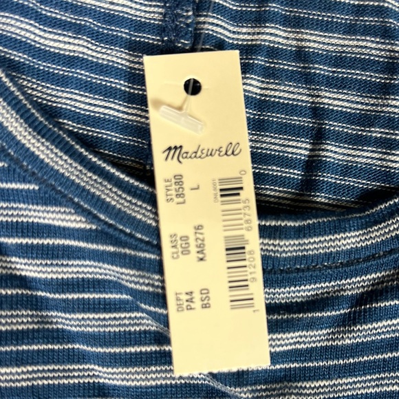 Madewell Dress Womens Large Highpoint Tank Dress In Fairbury Stripe Beachy Mini - Picture 9 of 10